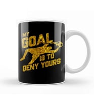 My Goal Is To Deny Yours Soccer Goalkeeper Gold Kupa Bardak Porselen