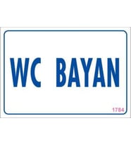 WC Uyarı Levhası 17,5x25 KOD:1784