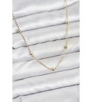 CM Gold Renk Top Zincirli Kadın Kolye