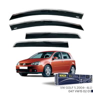 Vw Golf 5 Kromlu Cam Rüzgarlığı Niken 2003-10 arası uyumlu (Siyah)