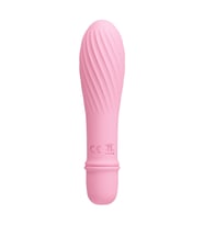 10 Titreşim Modlu Spiral Desenli Mini Silikon Vibratör - Solomon (Pembe)