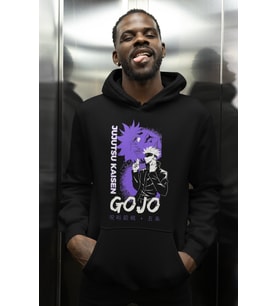 Jujutsu Kaisen Gojo Satoru Baskılı Unisex Oversize Anime Karakter Hoodie