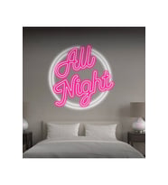 All Night Yazılı Neon Tabela