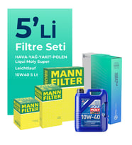 MANN Kia Rio 1.5 Dizel Filtre Bakım Seti Liqui Moly Motor Yağlı (2007-2011) 5 Li