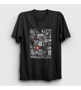 Presmono Unisex Siyah All Dizi The Office T-Shirt 344992tt