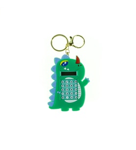 Hesap Makinesi Dino Mini Anahtarlıklı Labirent Oyunlu Yeşil