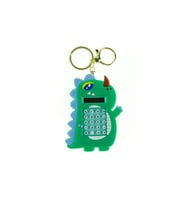 Hesap Makinesi Dino Mini Anahtarlıklı Labirent Oyunlu Yeşil