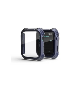 Apple Watch 7 45mm Uyumlu Tank Zırh Kasa ve Ekran Koruyucu Zore Watch Gard 10 (Lacivert)