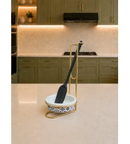 Kepçelik Kaşıklık - Seramik Kepçelik Ceramic Desen Gold