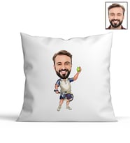 Kişiye Özel Tenisçi Tasarımlı Karikatür Yastık 50