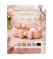 Sevimli Fiyonklu Çok Amaçlı 3D Dekoratif Organizer, Şık ve Pratik Kullanım