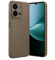 Redmi 15C 4G Auto Focus Karbon Kapak - Kahverengi