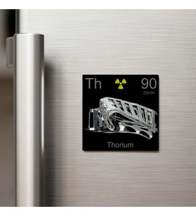 Thorium (Toryum) Elementi – Buzdolap Magneti – 9x9 cm