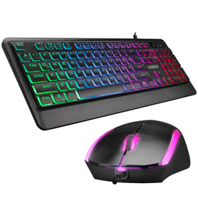 EVEREST Q TRK KM-R59 FORZA PLUS Siyah Usb Rainbow Backlight Q Klavye + Mouse Set