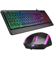 EVEREST Q TRK KM-R59 FORZA PLUS Siyah Usb Rainbow Backlight Q Klavye + Mouse Set