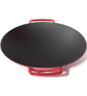 Sürel Wok Tava 35 Cm Kırmızı Demir Döküm