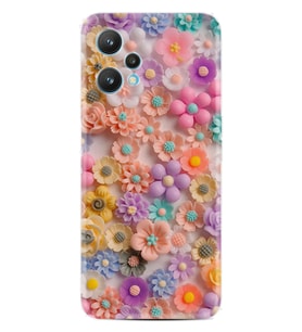 Realme 9 Pro Kılıf Boutique Baskılı Resimli Rengarenk Papatyalar Pcode -060