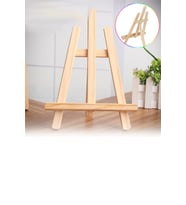 Ahşap Şövale Mini Masaüstü Üç Ayaklı A Tipi 38 cm