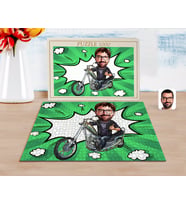 BK Gift Kişiye Özel Erkek Motorcu Karikatürlü 1000 Parça Profesyonel Puzzle-4