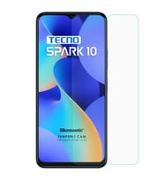 Microsonic TECNO Spark 10 4G Tempered Glass Cam Ekran Koruyucu (Renksiz)