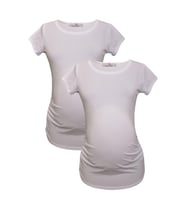 LuvmaBelly MYRA2011_2011 Hamile tshirt seti (Beyaz)