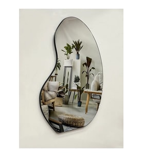 Fawdecor Armut Model Dekoratif Duvar Aynası, Modern Ev Aynası m3 55 x 75 Cm