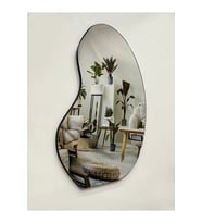 Fawdecor Armut Model Dekoratif Duvar Aynası, Modern Ev Aynası m3 55 x 75 Cm