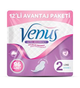 VENÜS HİJYENİK PED UZUN 96 ADET (12 PAKET)
