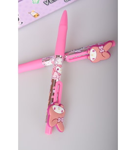 "DEKOMUS ISLAK MENDİL HEDİYELİ" LİSANSLI MY MELODY "TEKLİ" SHINNY VERSATİL UÇLU KALEM 0.7 MM