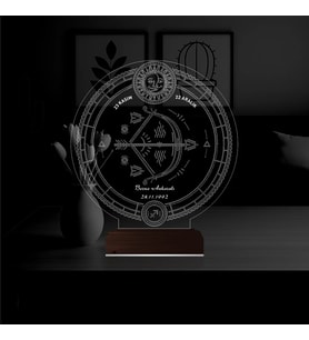 Luvivia Astroloji Yay Burcu Kişiye Özel 3D Lamba - Masa Gece Lambası