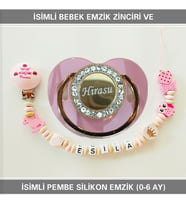 Sahi Aksesuar İsimli Bebek Emzik Zinciri ve Bebek Silikon Emzik BEZYI208