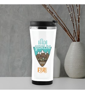 Hadi Gidelim İsme Özel Termos Mug (Beyaz)