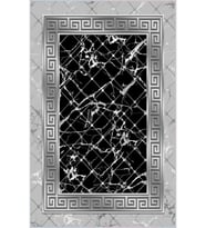 Eliana Home Baskılı, Yıkanabilir Kaymaz Taban Salon Halısı LNA0116-SM38 100x150 cm (Siyah)
