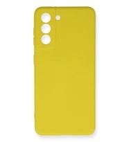 Newface Samsung Galaxy S21 FE Kılıf Nano içi Kadife Silikon - Sarı