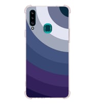 Samsung Galaxy  A20s  Köşe Korumalı Antişok Kapak Renk Cümbüşü Tasarımlı  Silikon Kılıf (Şeffaf)