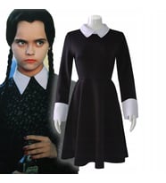 Addams Family Wednesday Kız Çocuk Kostümü