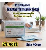 Technow Softtex Profesyonel Süper Emici Hassas Büyük Boy 36x40cm Temizlik Bezi 24'lü
