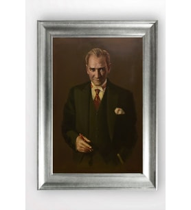 Gümüş Çerçeveli Atatürk Tablo cv927