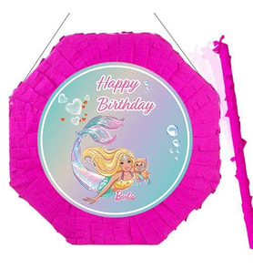 Pinyata BARBİE deniz kızı 42 cm sopalı