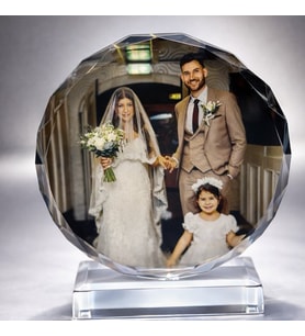 Kişiye Özel Kristal Cam Fotoğraf Işıklı Standlı Anlamlı ve Unutulmaz Hediye