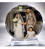 Kişiye Özel Kristal Cam Fotoğraf Işıklı Standlı Anlamlı ve Unutulmaz Hediye