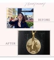 Kişiye Özel Fotoğraf Kazımalı Plaka Kolye (Gold)