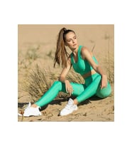 Mint Yeşili Ekstra Yüksek Bel Toparlayıcı Spor Tayt