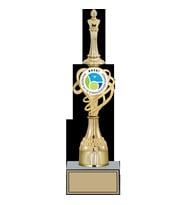 ODAK KUPA - Figürlü Kupalar - Satranç Figürlü Kupalar FG-033 C - 34 cm