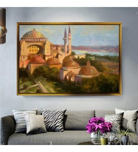 Altın Çerçeveli dekoratif tablo a207 (Gold)