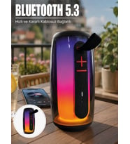 Rgb Led Taşınabilir Speaker Güçlü Bas Ses Girişli