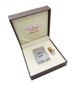Ardeur® Heritage Krom Desen Oymalı İsme Özel Çakmak Hediyelik Çakmak