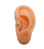 ÇELİK ARKADAN VİDALI TAŞLI KALP TRAGUS-HELIX PIERCING 6 MM GÜMÜŞ RENK ACR2236
