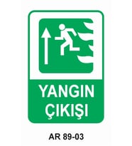 YANGIN ÇIKIŞI İŞ GÜVENLİĞİ UYARI LEVHASI 1 ADET PVC 21 X 29CM