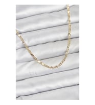 Mey İthalat® CM 14K Gold Renk Lazerli Zincir Model Kadın Kolye